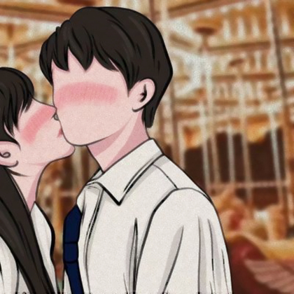 氛围感手绘情侣头像