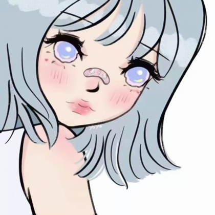 手绘女头ins