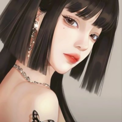 高冷御姐手绘女生头像