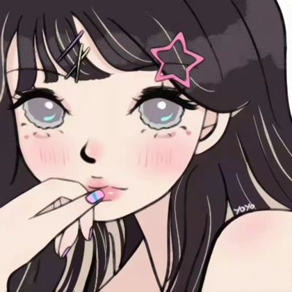 手绘女头ins