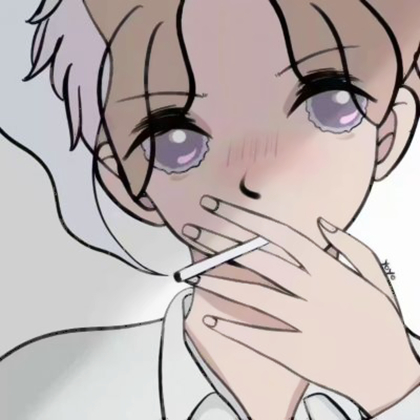 手绘女头ins