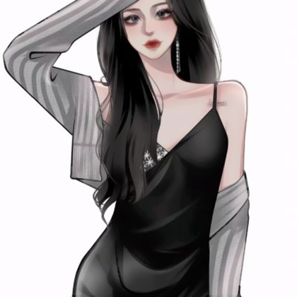 高冷御姐手绘女生头像