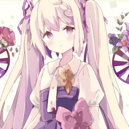 梦幻少女头像紫色动漫