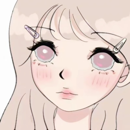 手绘女头ins