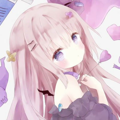 梦幻少女头像紫色动漫