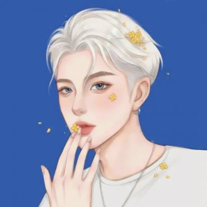 手绘情头一男一女两张