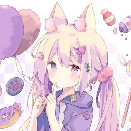 梦幻少女头像紫色动漫