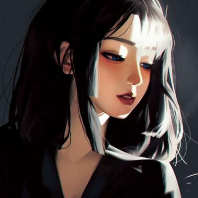 手绘头像女伤感图片