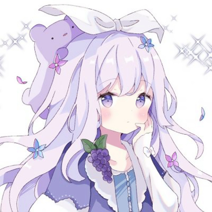 梦幻少女头像紫色动漫
