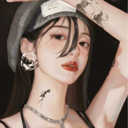 高冷御姐手绘女生头像