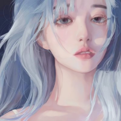 手绘头像女高雅