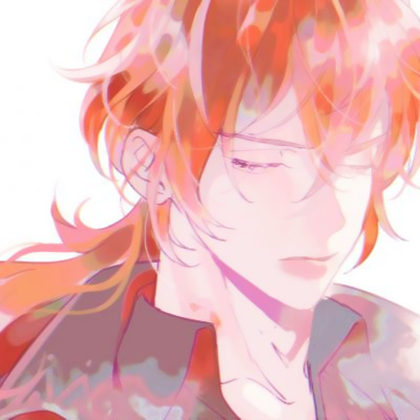 二次元红发少年头像