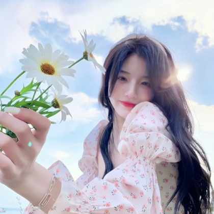 带花头像女唯美