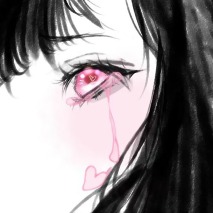 手绘女生头像眼睛