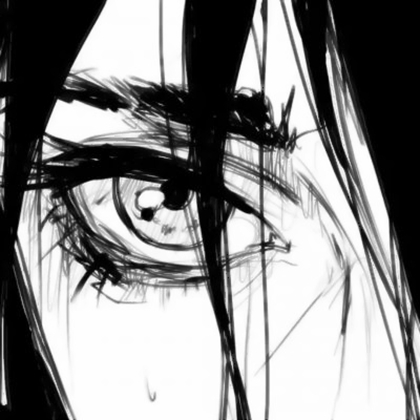 手绘女生头像眼睛