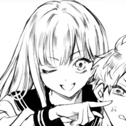 漫画版情侣头像黑白