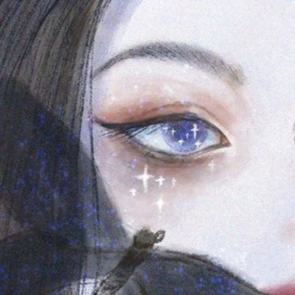 手绘女生头像眼睛