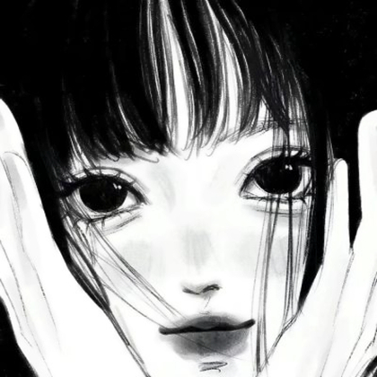 黑白头像女生动漫冷酷