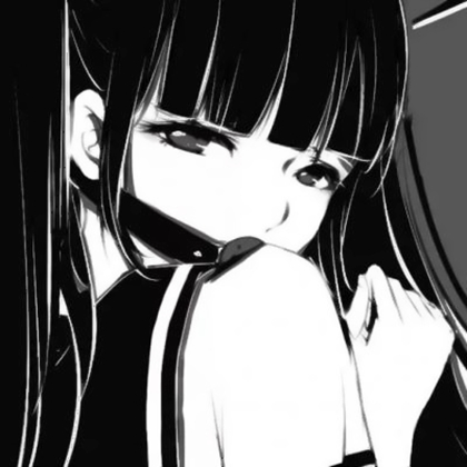 黑白头像女生动漫冷酷