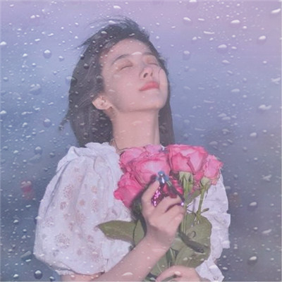 水珠特效唯美高清女生头像