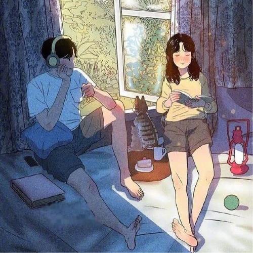 羞羞的男女两人一张头像