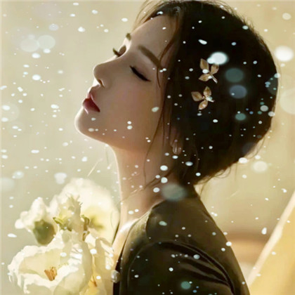 冬天飞雪特效女生唯美头像