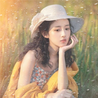 水珠特效唯美高清女生头像