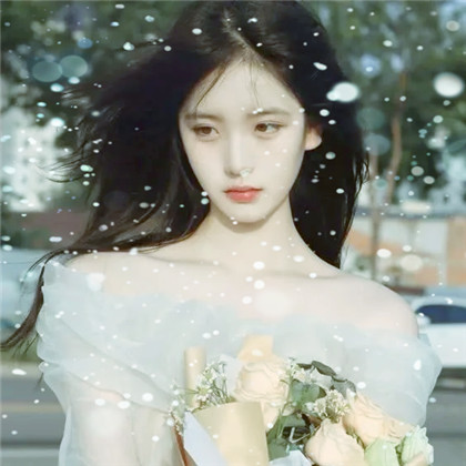 冬天飞雪特效女生唯美头像