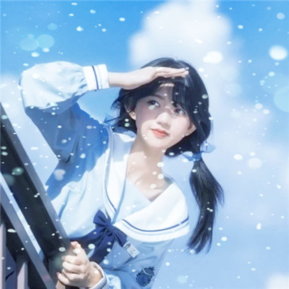 冬天飞雪特效女生唯美头像