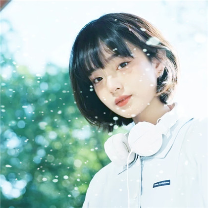 冬天飞雪特效女生唯美头像