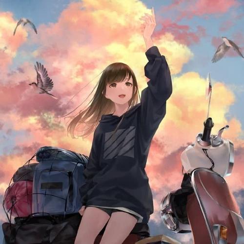 励志努力的动漫女生头像