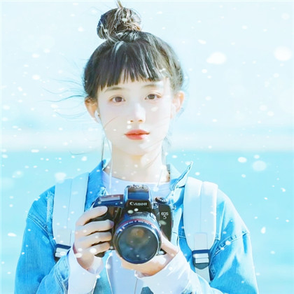 冬天飞雪特效女生唯美头像