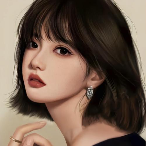 精致短发思念伤感女头