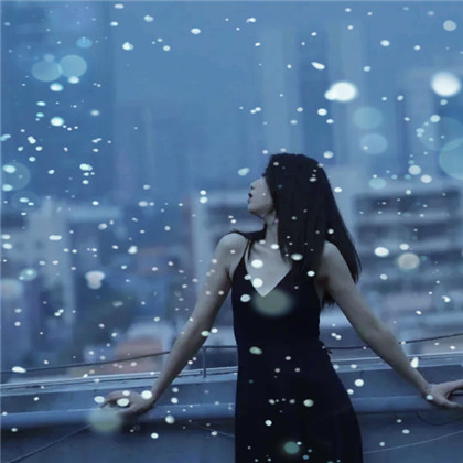 冬天飞雪特效女生唯美头像