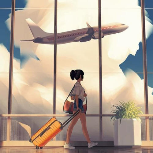 女生旅行旅游唯美高清头像 