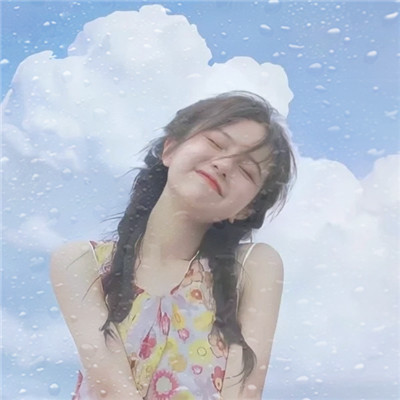 水珠特效唯美高清女生头像