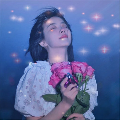 唯美星光特效女生高清头像