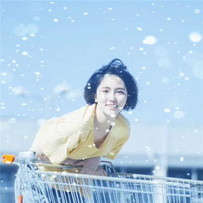 冬天飞雪特效女生唯美头像