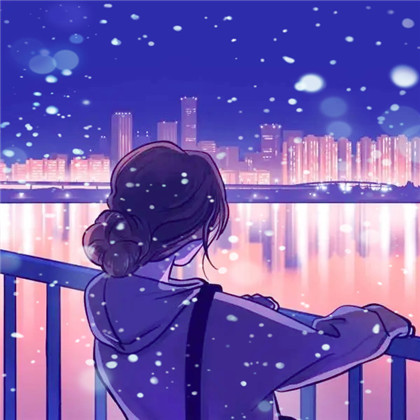 冬天飞雪特效女生唯美头像
