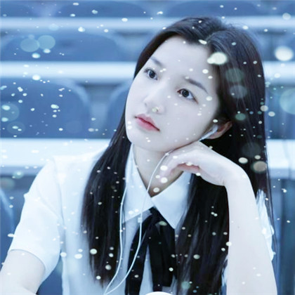 冬天飞雪特效女生唯美头像
