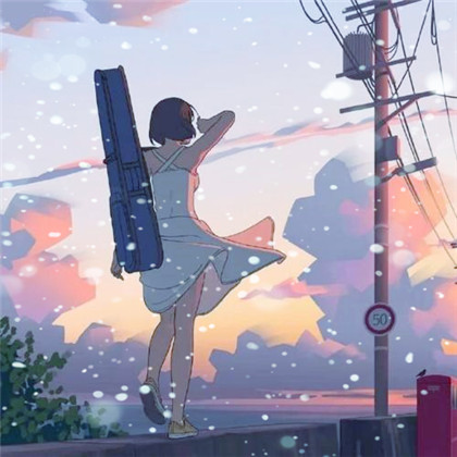 冬天飞雪特效女生唯美头像