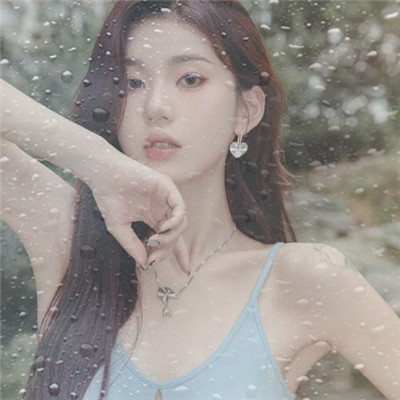 水珠特效唯美高清女生头像