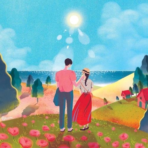 羞羞的男女两人一张头像
