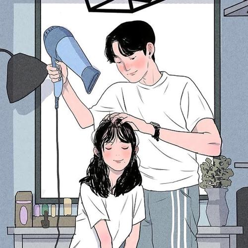 羞羞的男女两人一张头像