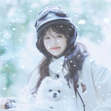 冬天飞雪特效女生唯美头像