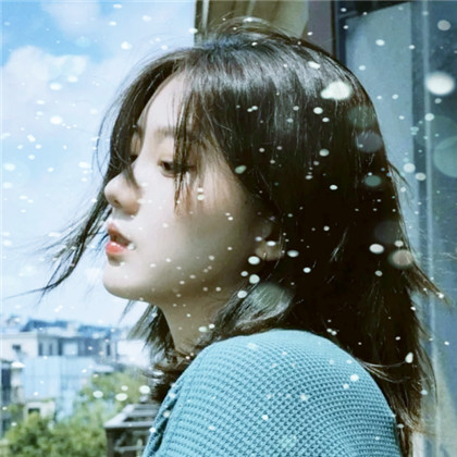 冬天飞雪特效女生唯美头像