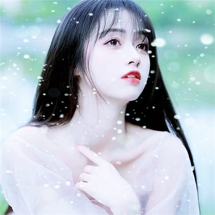 冬天飞雪特效女生唯美头像