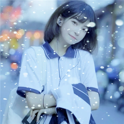 冬天飞雪特效女生唯美头像