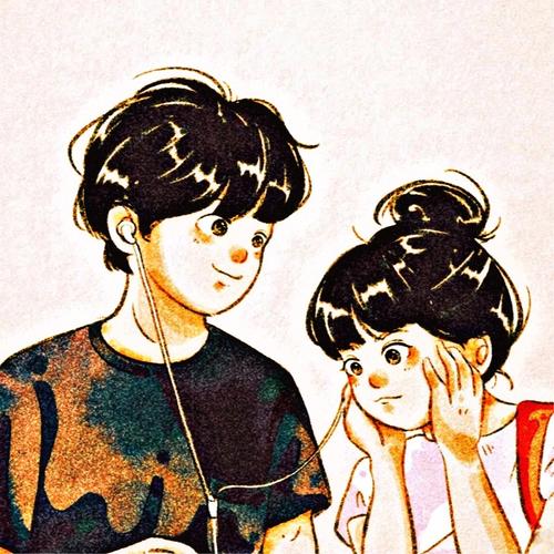 羞羞的男女两人一张头像