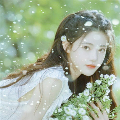 冬天飞雪特效女生唯美头像